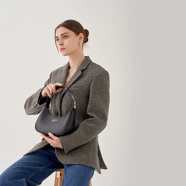 Túi Đeo Vai Stretch Angels Macaron Hobo Bag Light Mint A-21F-SWBG01144-MTL Màu Đen - Túi xách - Vua Hàng Hiệu