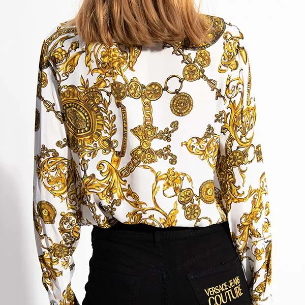 Áo Sơ Mi Versace Jeans Couture Baroque Print Họa Tiết 71HAL201 NS007 G03 Màu Trắng - Thời trang - Vua Hàng Hiệu