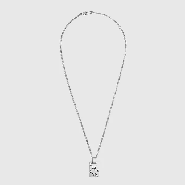 Dây Chuyền Gucci Ghost Pendant Necklace In Silver Màu Bạc