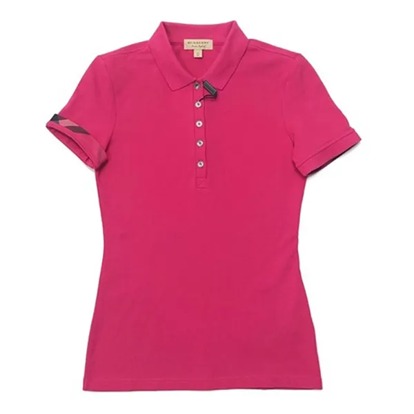 Áo Polo Burberry Bright Hibiscus Check Hands Màu Hồng Đậm - Thời trang - Vua Hàng Hiệu