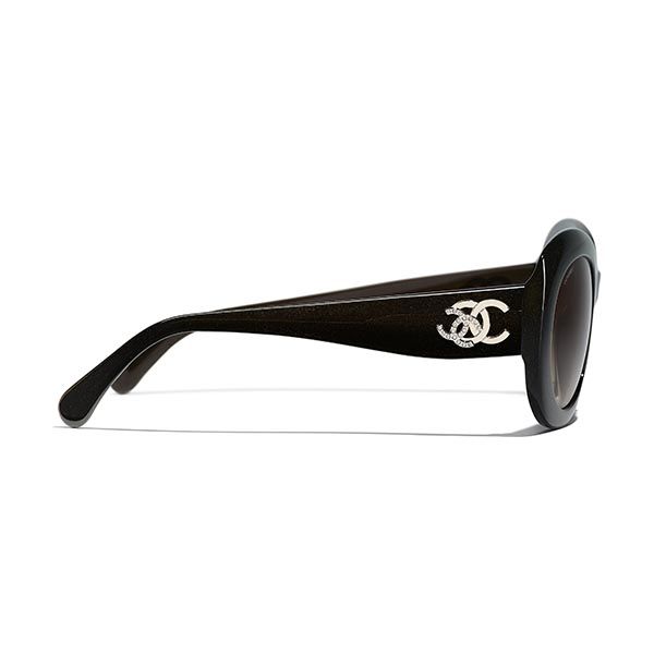Kính Mát Chanel Oval Sunglasses CH5469B 1706S5 Màu Nâu - 5