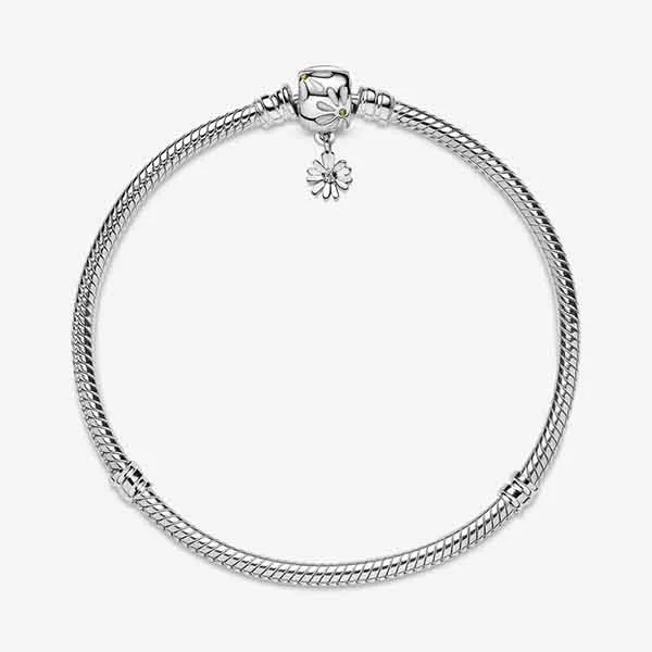 Vòng Đeo Tay Pandora Moments Daisy Flower Clasp Snake Chain Bracelet 598776C01 Màu Bạc Size 16 - Trang sức - Vua Hàng Hiệu