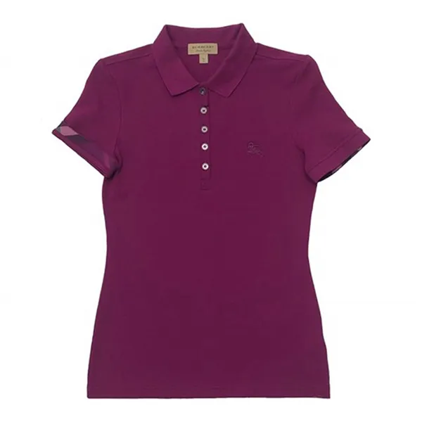 Áo Polo Burberry Magenta Pink Check Hands Màu Tím