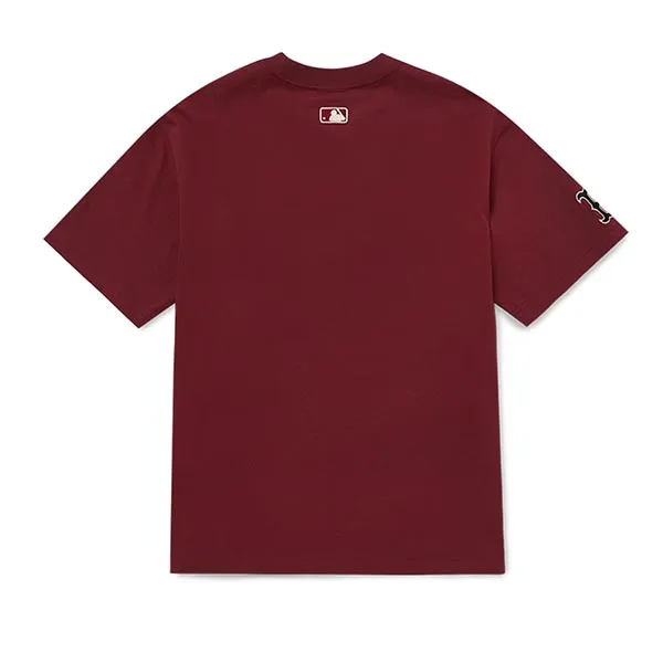 Áo Phông MLB Cursive Overfit Boston Red Sox Tshirt 3ATSR0224-43WIS Màu Đỏ Mận