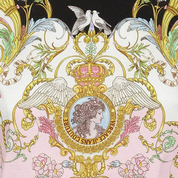 Áo Phông Versace Jeans Couture Print Versailles Họa Tiết B2HWA727 S0225 O16 Màu Đen