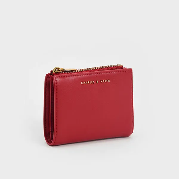 Ví Nữ Charles & Keith CNK Top Zip Mini Wallet - Red 10680951-1 Màu Đỏ