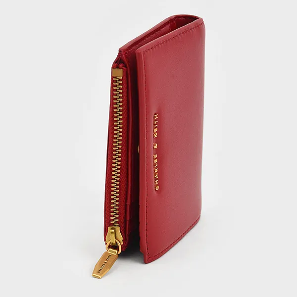 Ví Nữ Charles & Keith CNK Top Zip Mini Wallet - Red 10680951-1 Màu Đỏ