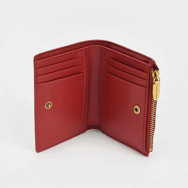 Ví Nữ Charles & Keith CNK Top Zip Mini Wallet - Red 10680951-1 Màu Đỏ