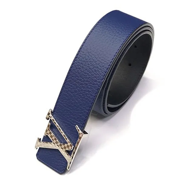 Louis Vuitton Size 8534 40mm Initials Blue Taurillon Leather Belt 65lk817s  For Sale at 1stDibs  blue lv belt how to measure lv belt size blue louis  vuitton belt