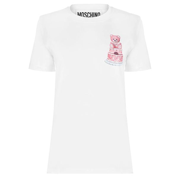 Áo Phông Moschino Women's Teddy Cake Print T-Shirt V0709 5440 1001 Màu Trắng - 2