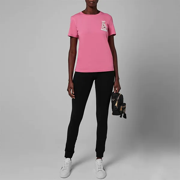 Áo Phông Moschino Women's Teddy Cake Print T-Shirt V0709 5440 1207 Màu Hồng