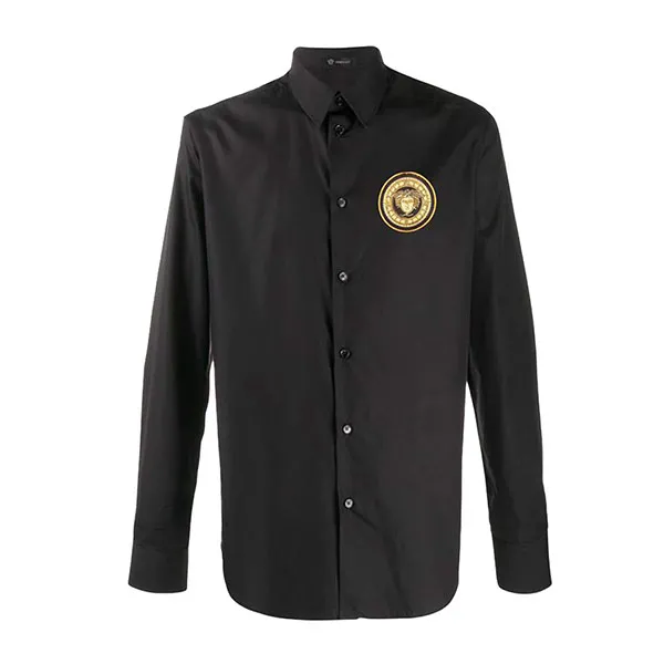Áo Sơ Mi Versace Medusa Thêu Ngực Màu Đen - Thời trang - Vua Hàng Hiệu