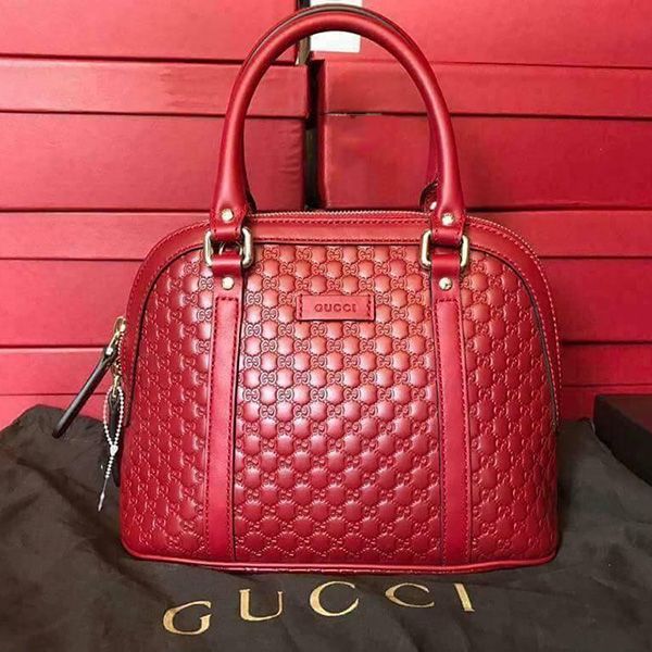 Túi Xách Nữ Gucci Microguccissima Bag Red Leather Màu Đỏ - 1