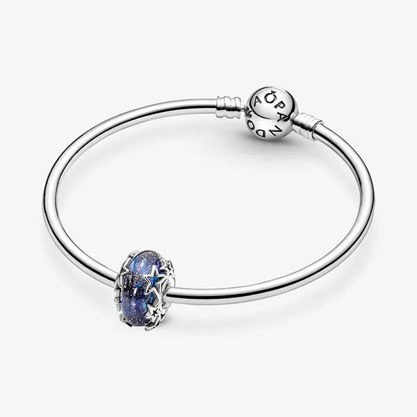 Hạt Vòng Charm Pandora Galaxy Blue & Star Murano 790015C00 Màu Bạc Xanh - Trang sức - Vua Hàng Hiệu