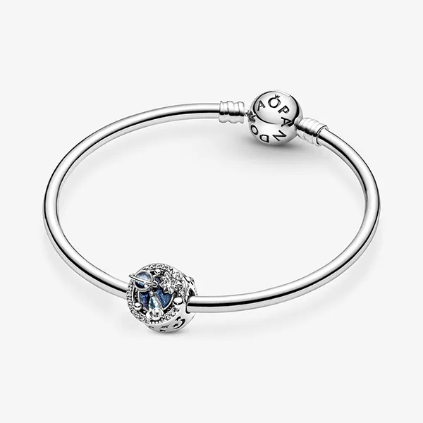 Hạt Vòng Charm Pandora Un Voyage Dans La Galaxie 790028C01 Màu Bạc Xanh