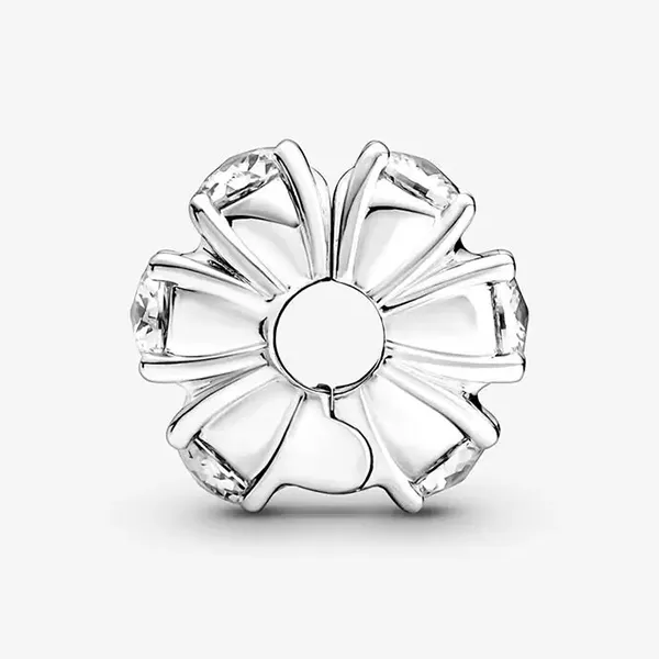 Hạt Vòng Charm Pandora Long Pronged Sparkling Clip 790046C01 Màu Bạc