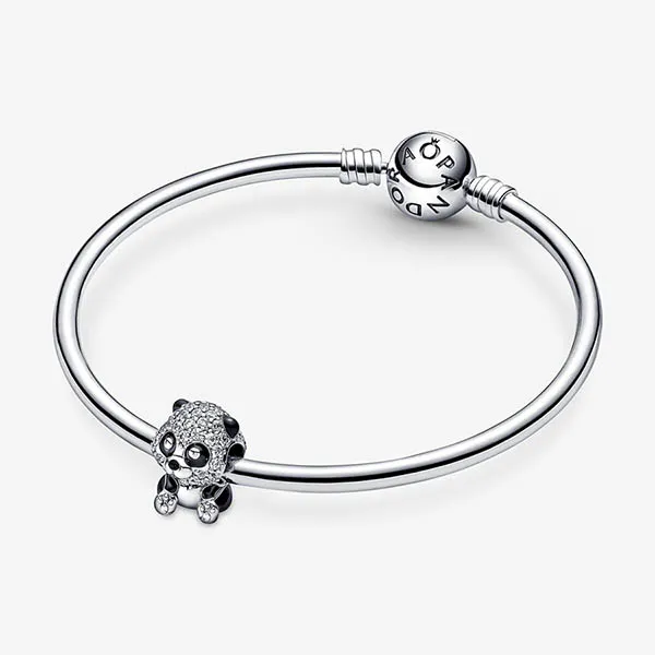 Hạt Vòng Charm Pandora Sparkling Cute Panda 790771C01 Màu Bạc Đen - Trang sức - Vua Hàng Hiệu