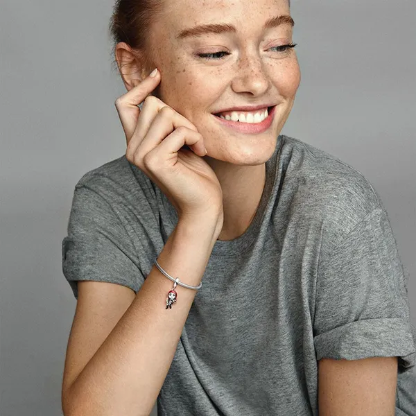 Hạt Vòng Charm Pandora Marvel The Avengers Black Widow Dangle 790785C01 Phối Màu