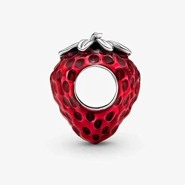 Hạt Vòng Charm Pandora Charm Fruit Fraise 791681C01 Màu Đỏ
