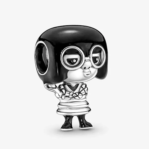 Hạt Vòng Charm Pandora Disney Pixar, Les Indestructibles, Edna 792026C01 Màu Đen