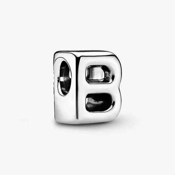 Hạt Vòng Charm Pandora Letter B Alphabet 797456 Màu Bạc