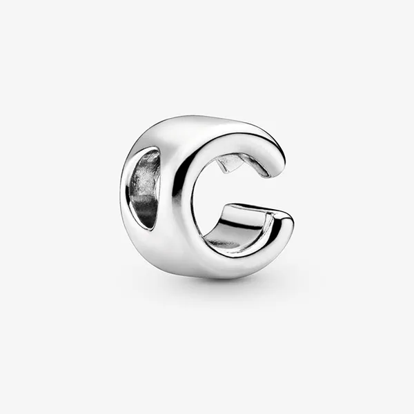 Hạt Vòng Charm Pandora Letter C Alphabet 797457 Màu Bạc