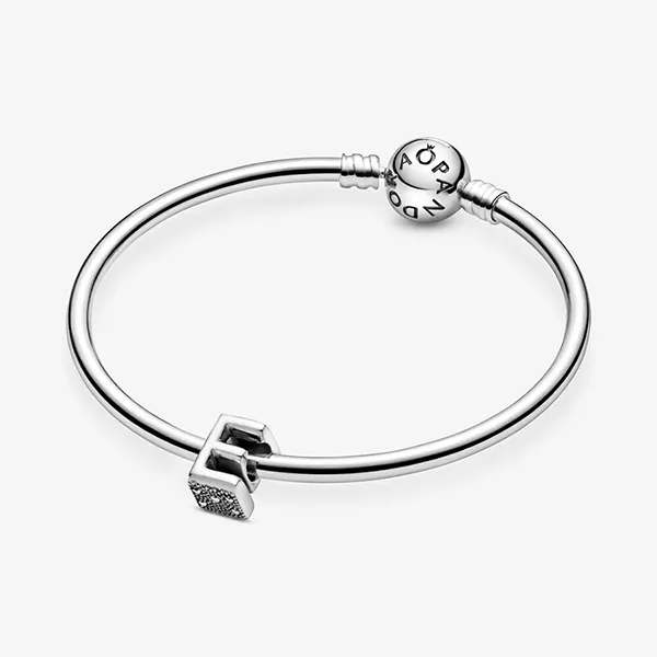 Hạt Vòng Charm Pandora Letter E Alphabet 797459 Màu Bạc - Trang sức - Vua Hàng Hiệu