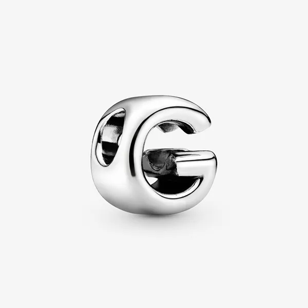 Hạt Vòng Charm Pandora Letter G Alphabet 797461 Màu Bạc