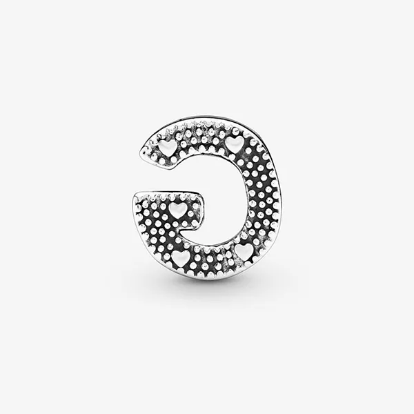 Hạt Vòng Charm Pandora Letter G Alphabet 797461 Màu Bạc