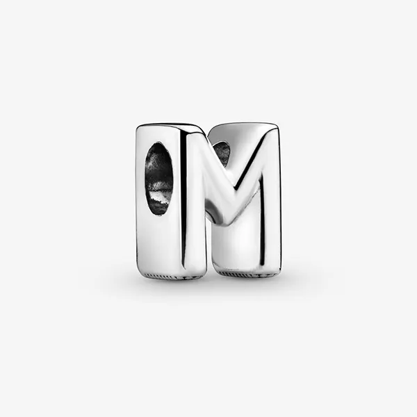 Hạt Vòng Charm Pandora Letter M Alphabet 797467 Màu Bạc - Trang sức - Vua Hàng Hiệu
