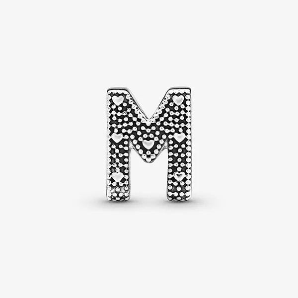 Hạt Vòng Charm Pandora Letter M Alphabet 797467 Màu Bạc - Trang sức - Vua Hàng Hiệu