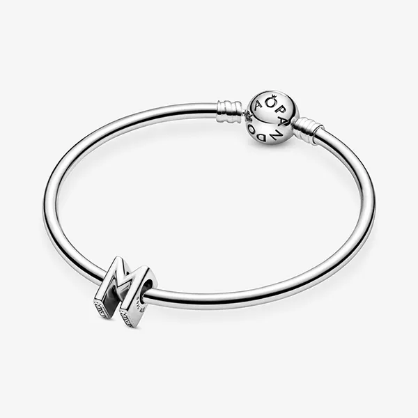 Hạt Vòng Charm Pandora Letter M Alphabet 797467 Màu Bạc - Trang sức - Vua Hàng Hiệu