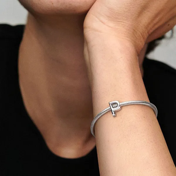 Hạt Vòng Charm Pandora Letter P Alphabet 797470 Màu Bạc - Trang sức - Vua Hàng Hiệu