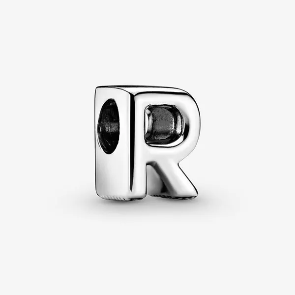 Hạt Vòng Charm Pandora Letter R Alphabet 797472 Màu Bạc