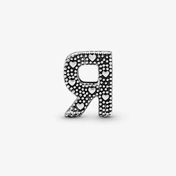 Hạt Vòng Charm Pandora Letter R Alphabet 797472 Màu Bạc