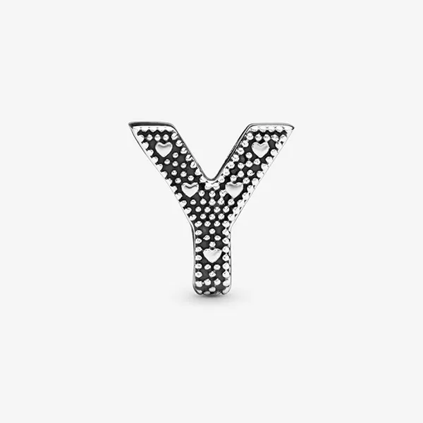 Hạt Vòng Charm Pandora Letter Y Alphabet 797479 Màu Bạc