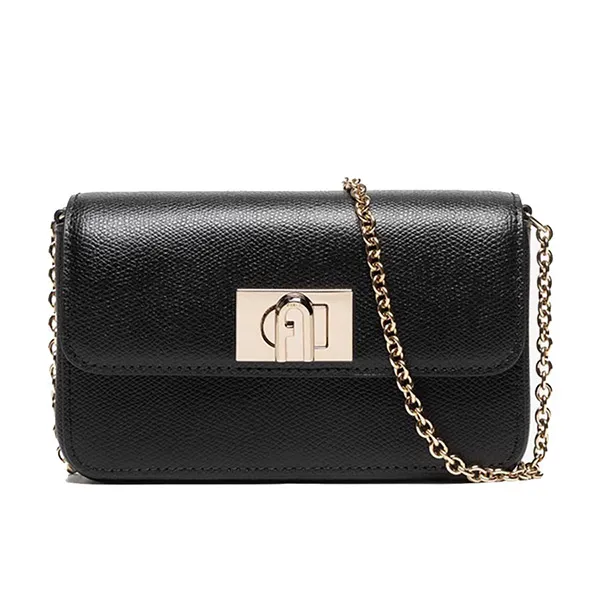 Túi Đeo Chéo Furla 1927 Chain-Link Crossbody Bag Màu Đen - Túi xách - Vua Hàng Hiệu