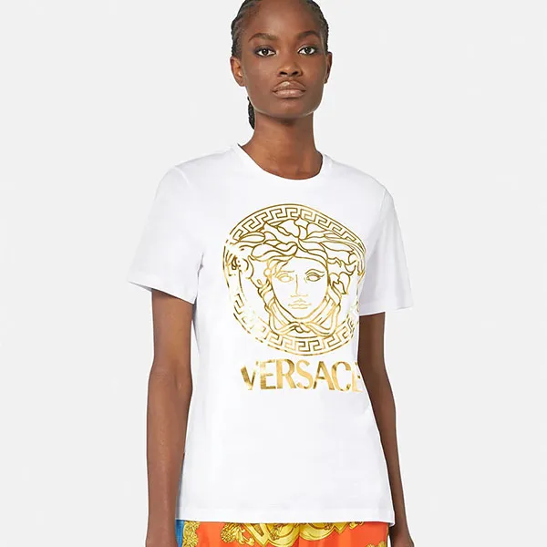 Áo Phông Versace Medusa T-Shirt 1004152 1A00769 2W110 Màu Trắng