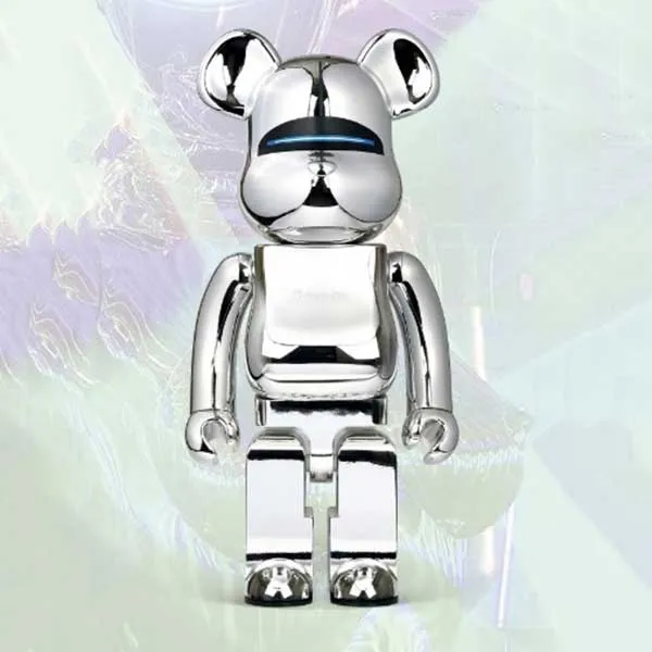 Đồ Chơi Mô Hình Bearbrick Sorayama Sexy Robot Silver Màu Trắng Bạc Size 1000%