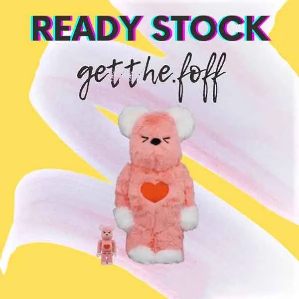 Đồ Chơi Mô Hình Bearbrick Valmuer (Poppies) Màu Cam Size 100% + 400% - Đồ chơi mô hình - Vua Hàng Hiệu