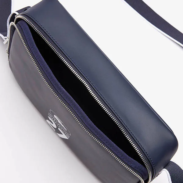 Túi Đeo Chéo Lacoste Men's 1927 Print Logo Rectangular Canvas Crossbody Bag Màu Xanh Navy - Túi xách - Vua Hàng Hiệu