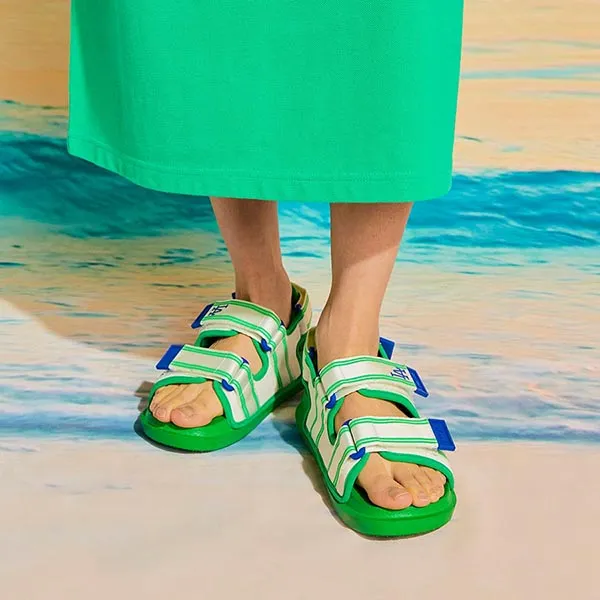 Dép Sandal MLB Chunky Sandals Resort Los Angeles Dodgers 3ASDSD223-07MTS Màu Xanh Lá