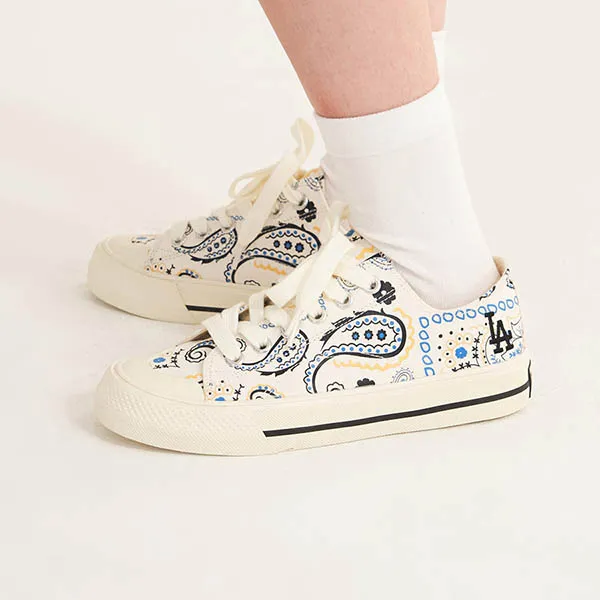 Giày Sneakers MLB Playball Paisley Los Angeles Dodgers 3ACVVP12N-07IVS Màu Trắng
