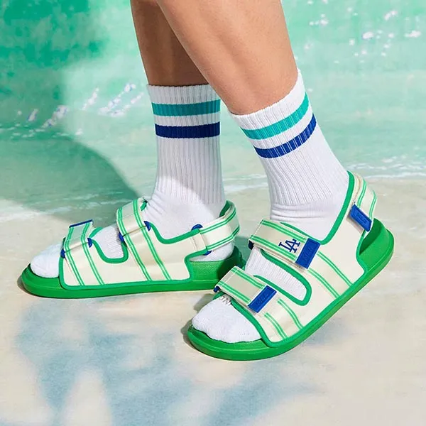 Dép Sandal MLB Chunky Sandals Resort Los Angeles Dodgers 3ASDSD223-07MTS Màu Xanh Lá