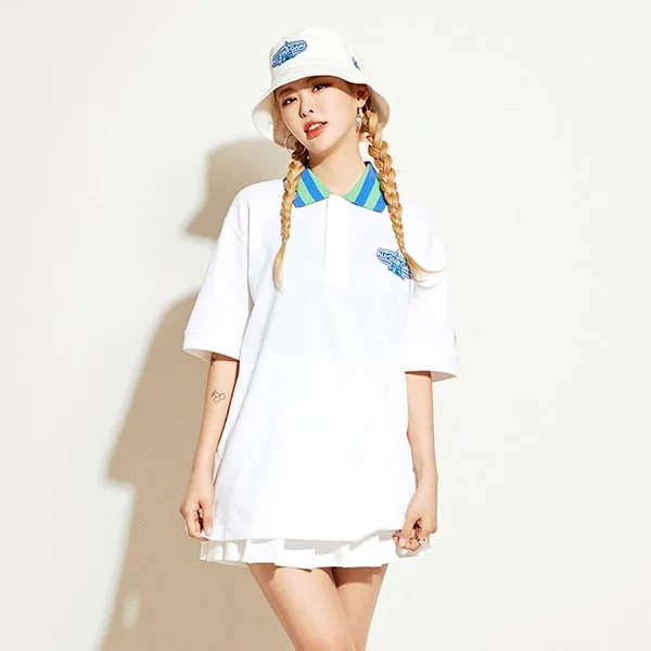 Áo Polo MLB All-Star Game Overfit Pique T-shirt LA Dodgers 3APQB0724-07IVS Màu Trắng - Thời trang - Vua Hàng Hiệu