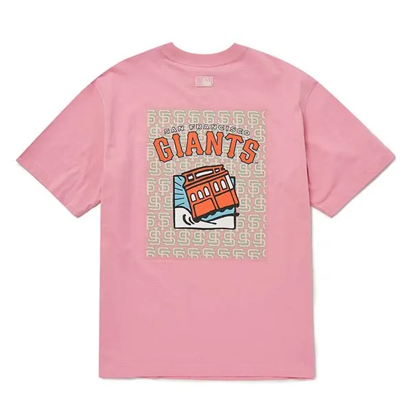 Áo Phông MLB City Life Overfit San Francisco Giants Tshirt 3ATSC0124-14PKS Màu Hồng Size S