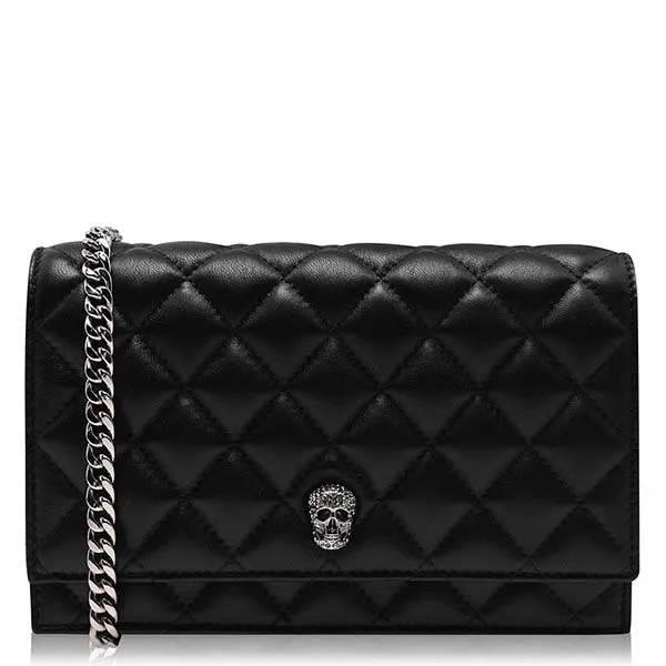Túi Đeo Chéo Alexander Mcqueen Women's Pave Skull Black Evening Bag Màu Đen - Túi xách - Vua Hàng Hiệu