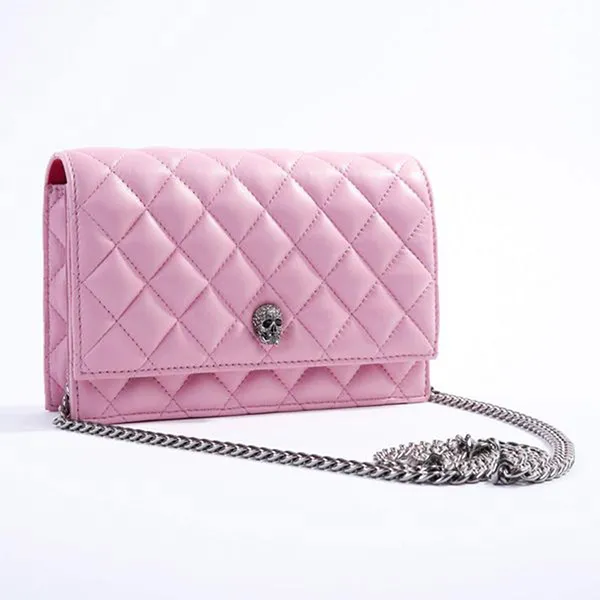 Túi Đeo Chéo Alexander Mcqueen Women's Pave Skull Pink Evening Bag Màu Hồng - Túi xách - Vua Hàng Hiệu