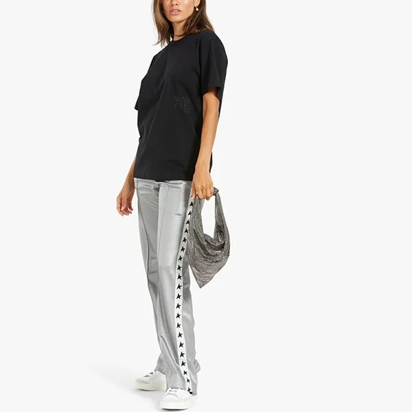 Áo Phông Alexander Wang.T Jersey Logo Tee - Black Màu Đen - Thời trang - Vua Hàng Hiệu