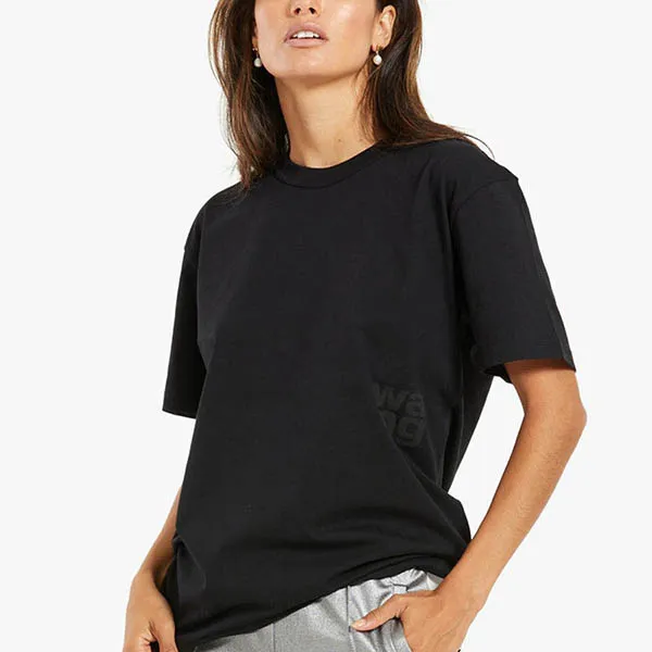 Áo Phông Alexander Wang.T Jersey Logo Tee - Black Màu Đen - Thời trang - Vua Hàng Hiệu